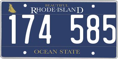 RI license plate 174585