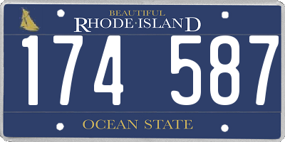 RI license plate 174587