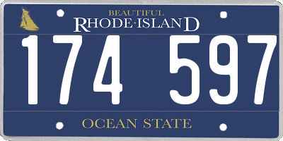RI license plate 174597