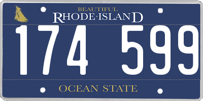 RI license plate 174599