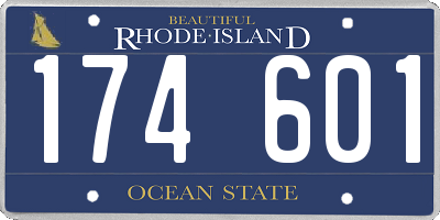 RI license plate 174601