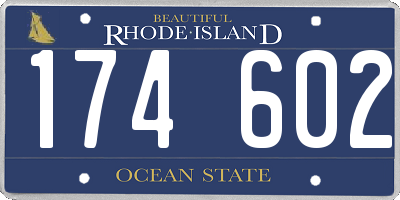 RI license plate 174602