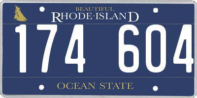 RI license plate 174604