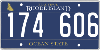 RI license plate 174606