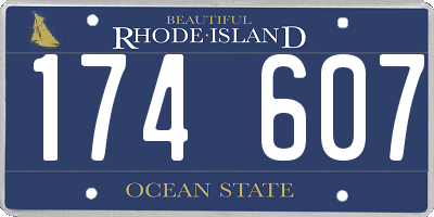RI license plate 174607