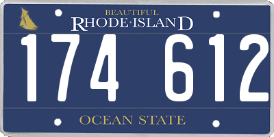 RI license plate 174612