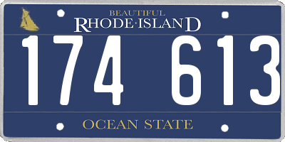 RI license plate 174613
