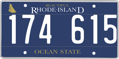 RI license plate 174615