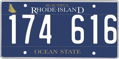 RI license plate 174616