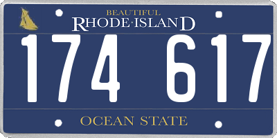 RI license plate 174617