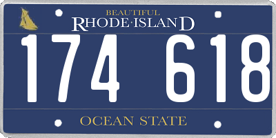 RI license plate 174618