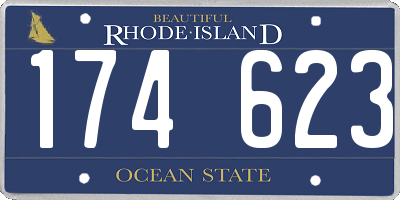 RI license plate 174623
