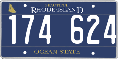 RI license plate 174624
