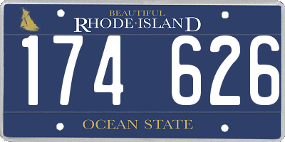 RI license plate 174626