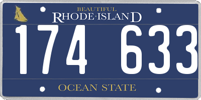 RI license plate 174633