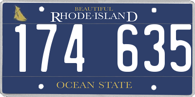 RI license plate 174635