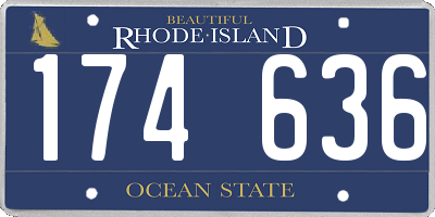 RI license plate 174636