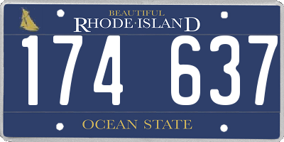 RI license plate 174637