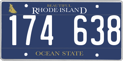 RI license plate 174638