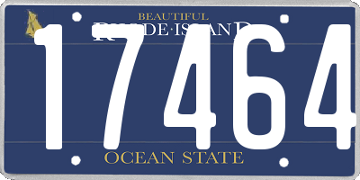 RI license plate 17464