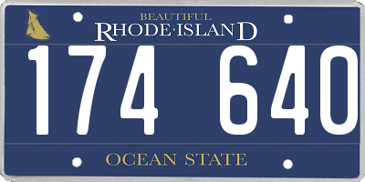 RI license plate 174640