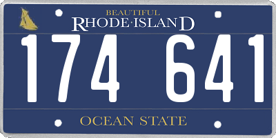 RI license plate 174641