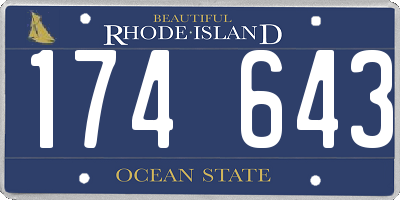 RI license plate 174643