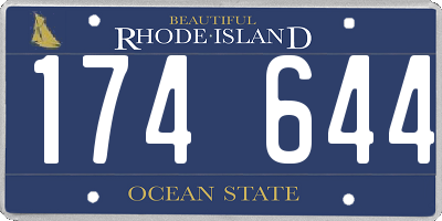 RI license plate 174644