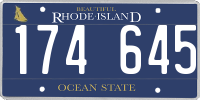 RI license plate 174645