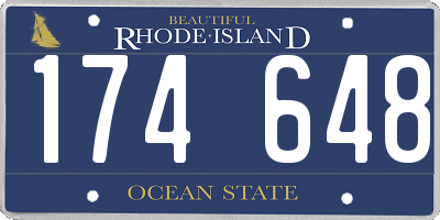 RI license plate 174648