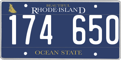 RI license plate 174650