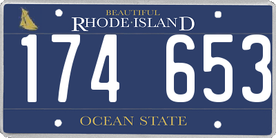 RI license plate 174653