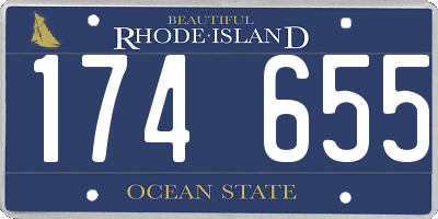 RI license plate 174655