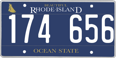 RI license plate 174656