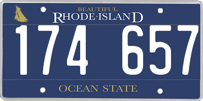 RI license plate 174657