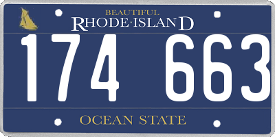 RI license plate 174663