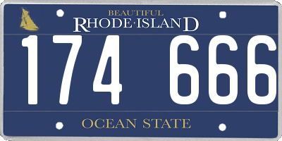 RI license plate 174666