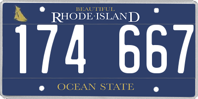 RI license plate 174667
