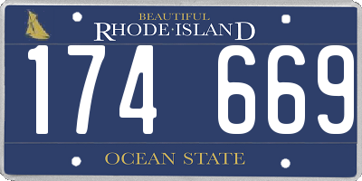 RI license plate 174669