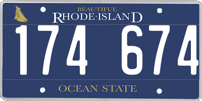 RI license plate 174674
