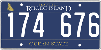 RI license plate 174676