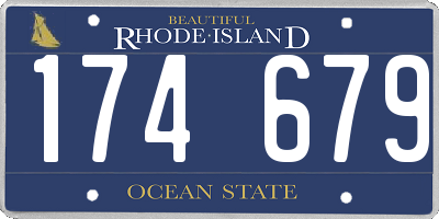 RI license plate 174679