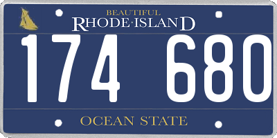 RI license plate 174680