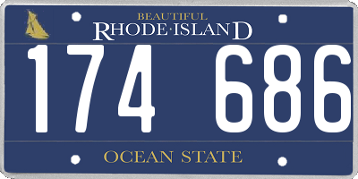 RI license plate 174686