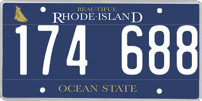 RI license plate 174688