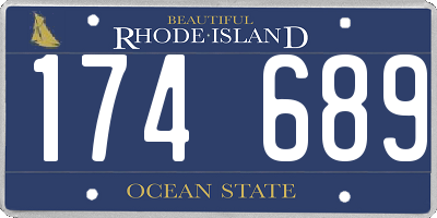 RI license plate 174689