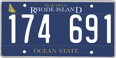 RI license plate 174691