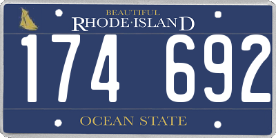 RI license plate 174692