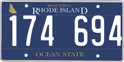 RI license plate 174694