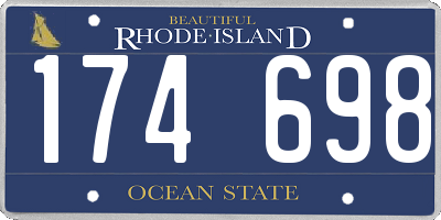 RI license plate 174698